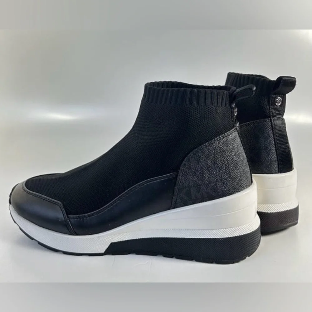 Michael Kors Black and White Slip-On Sneakers - Picture 1 of 8